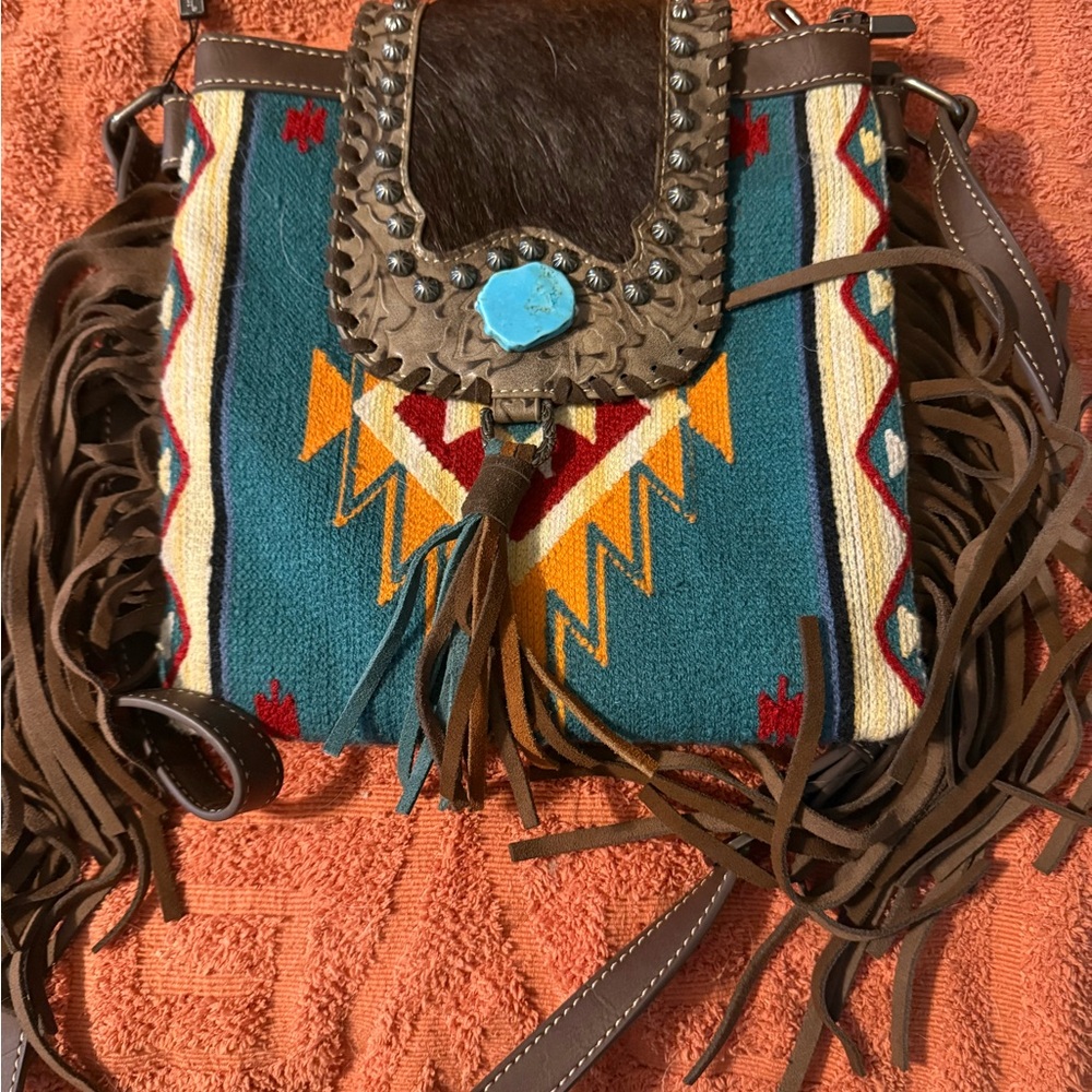 Bohemian Fringe Crossbody Bag - Multicolor - Picture 2 of 2